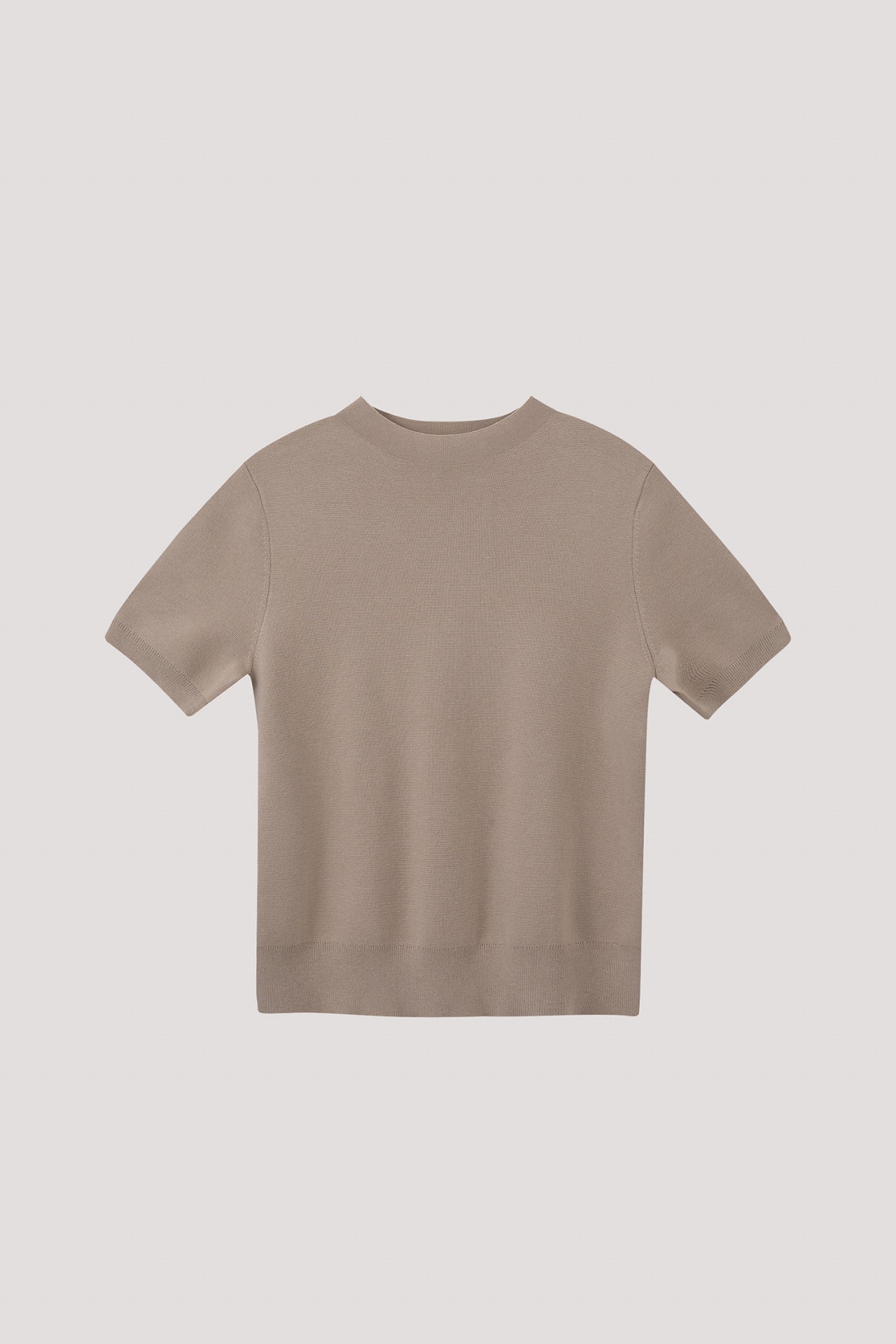 Rayon Cotton Knit Top - Khaki