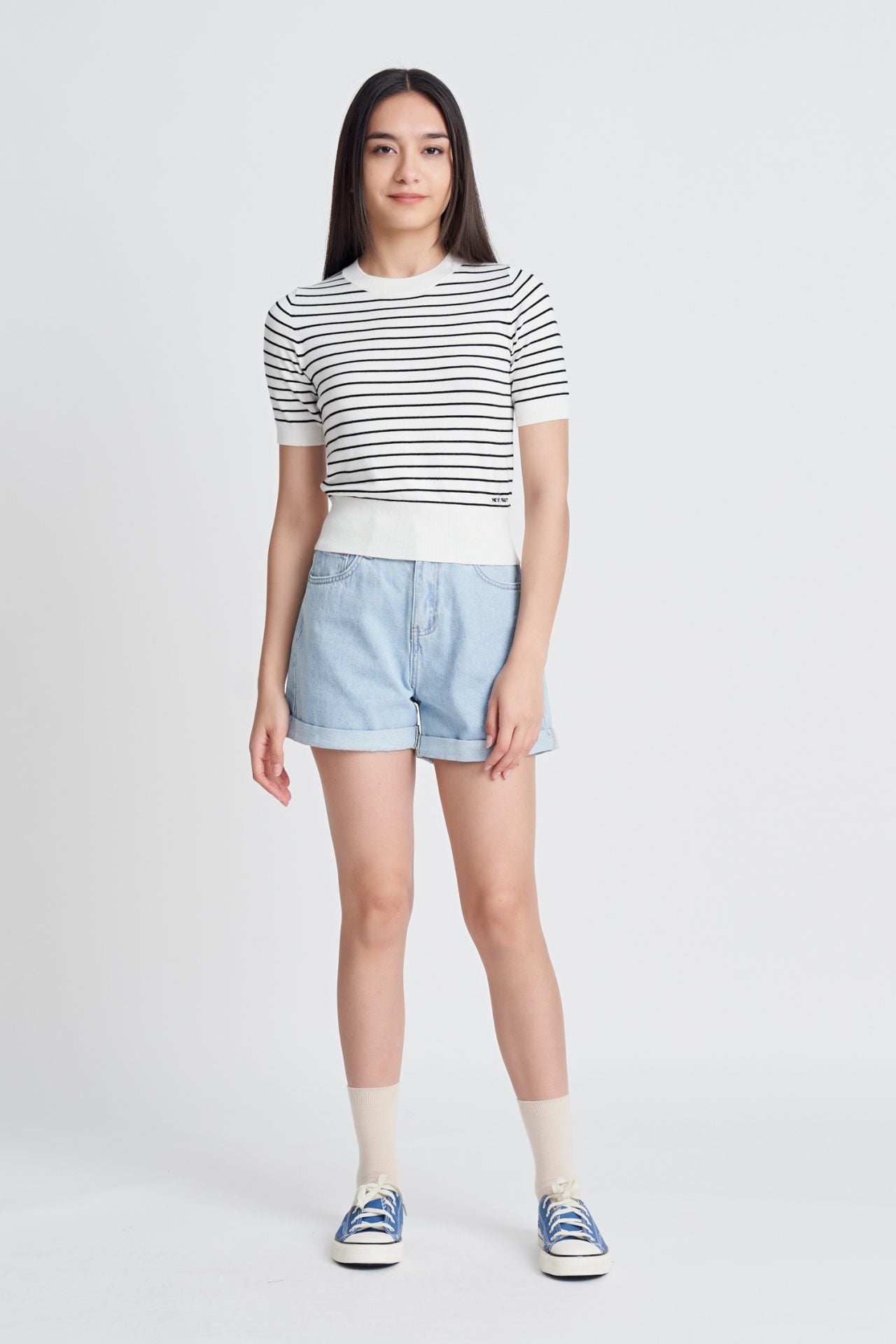 Knitted Short Sleeve Top