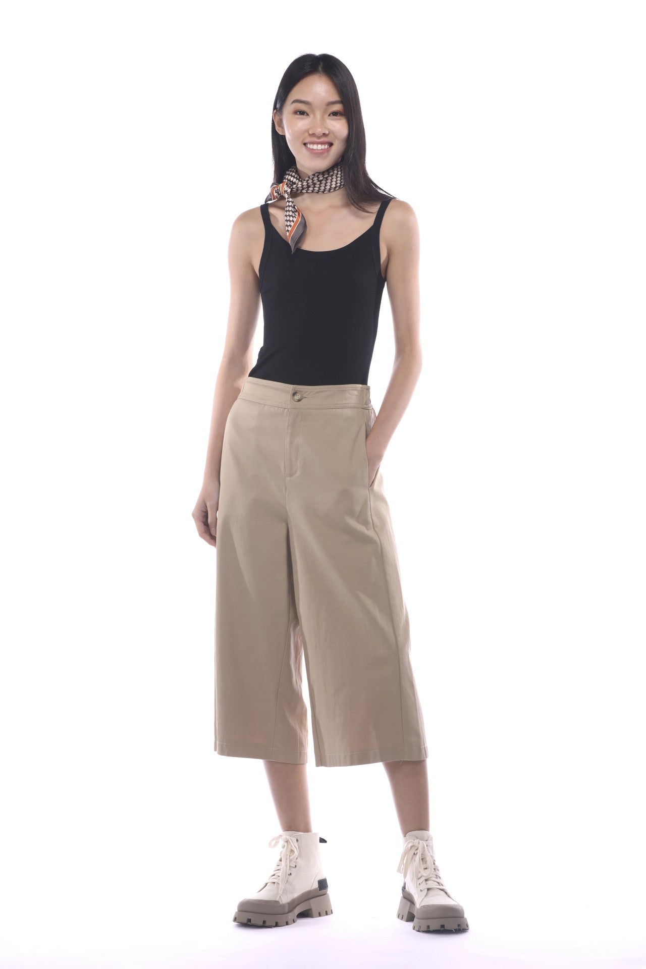 Polyester Rayon Flare Pants