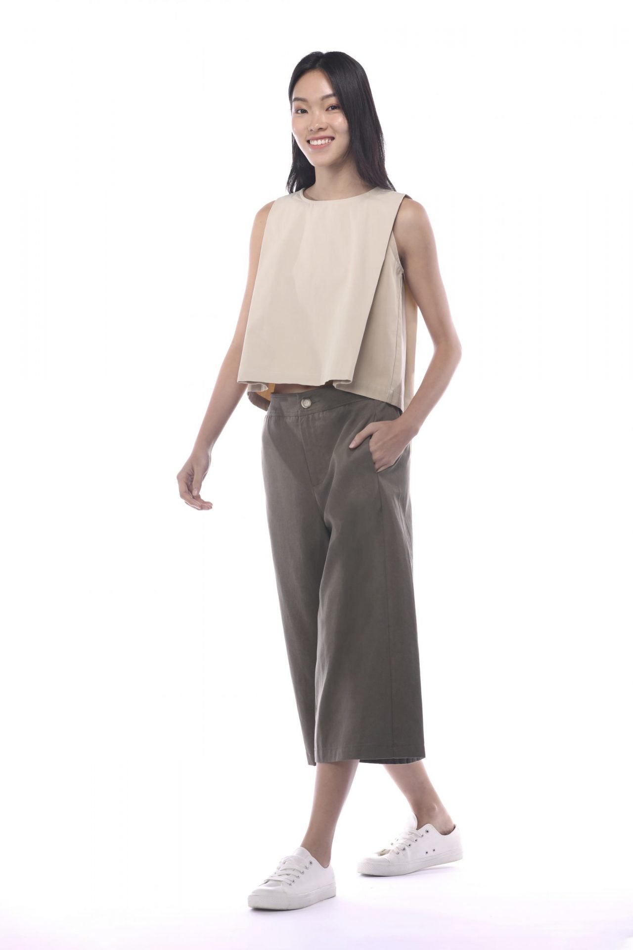 Polyester Rayon Flare Pants