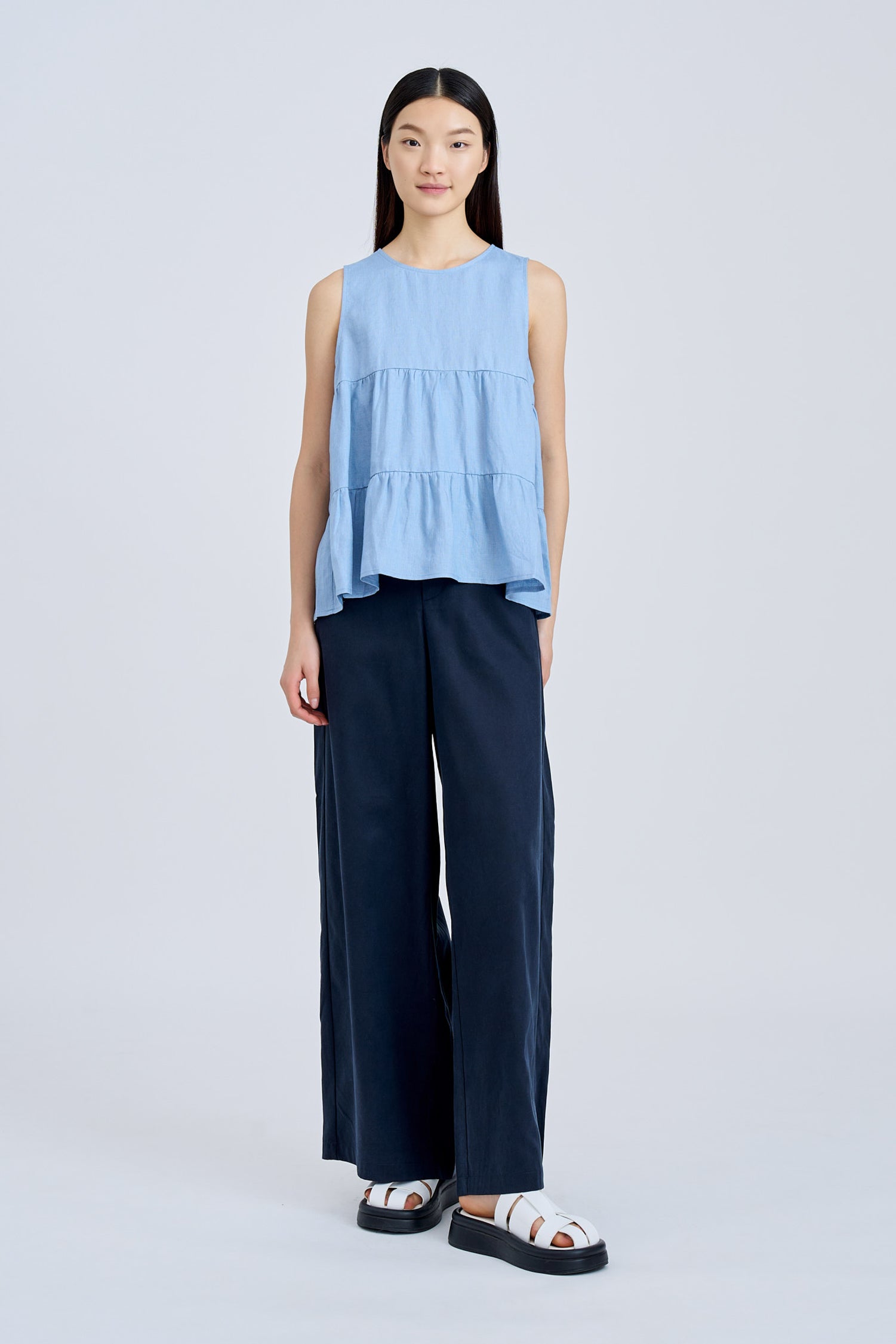 Poly-Rayon Flare Pants