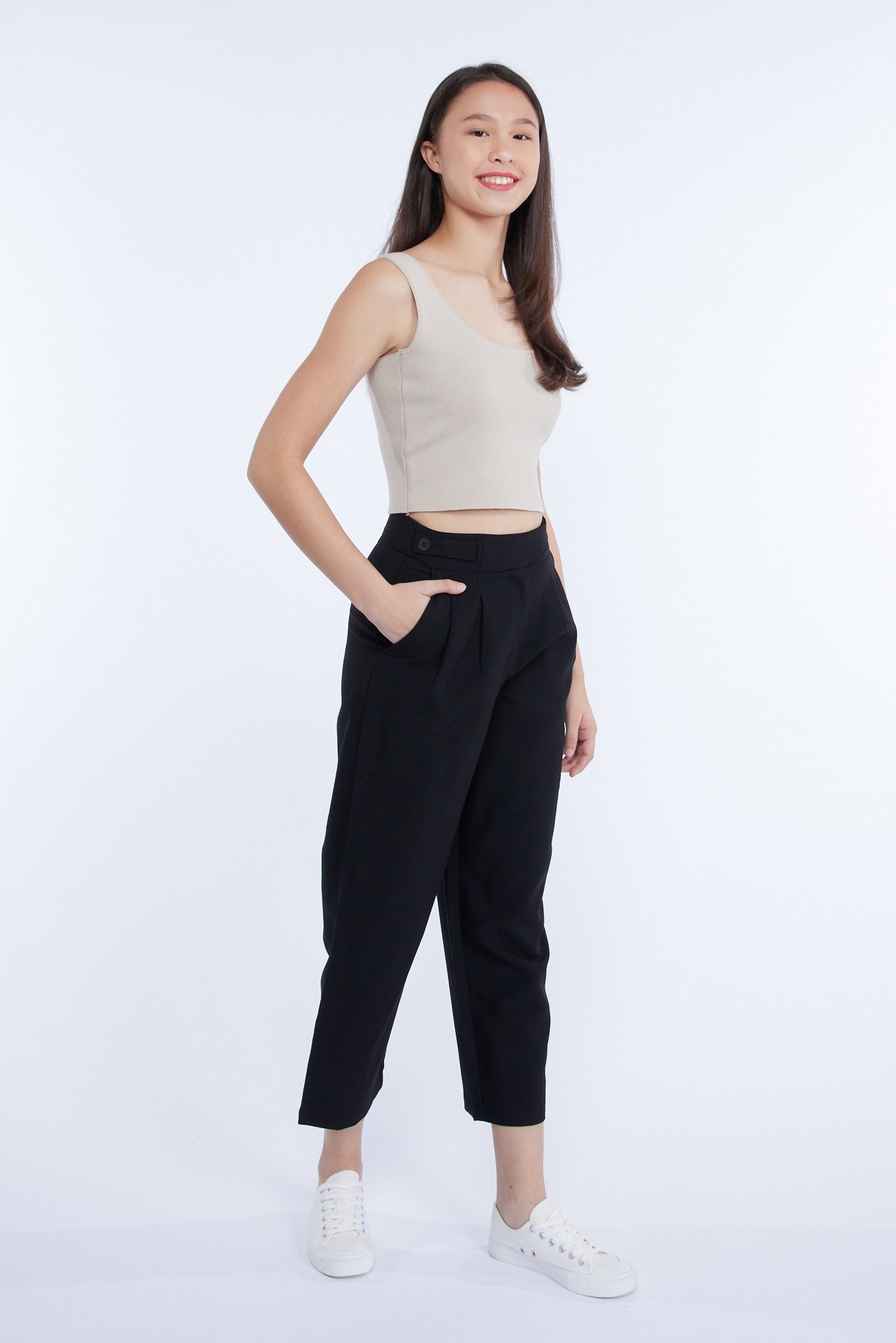 Polyester Buttoned Trousers