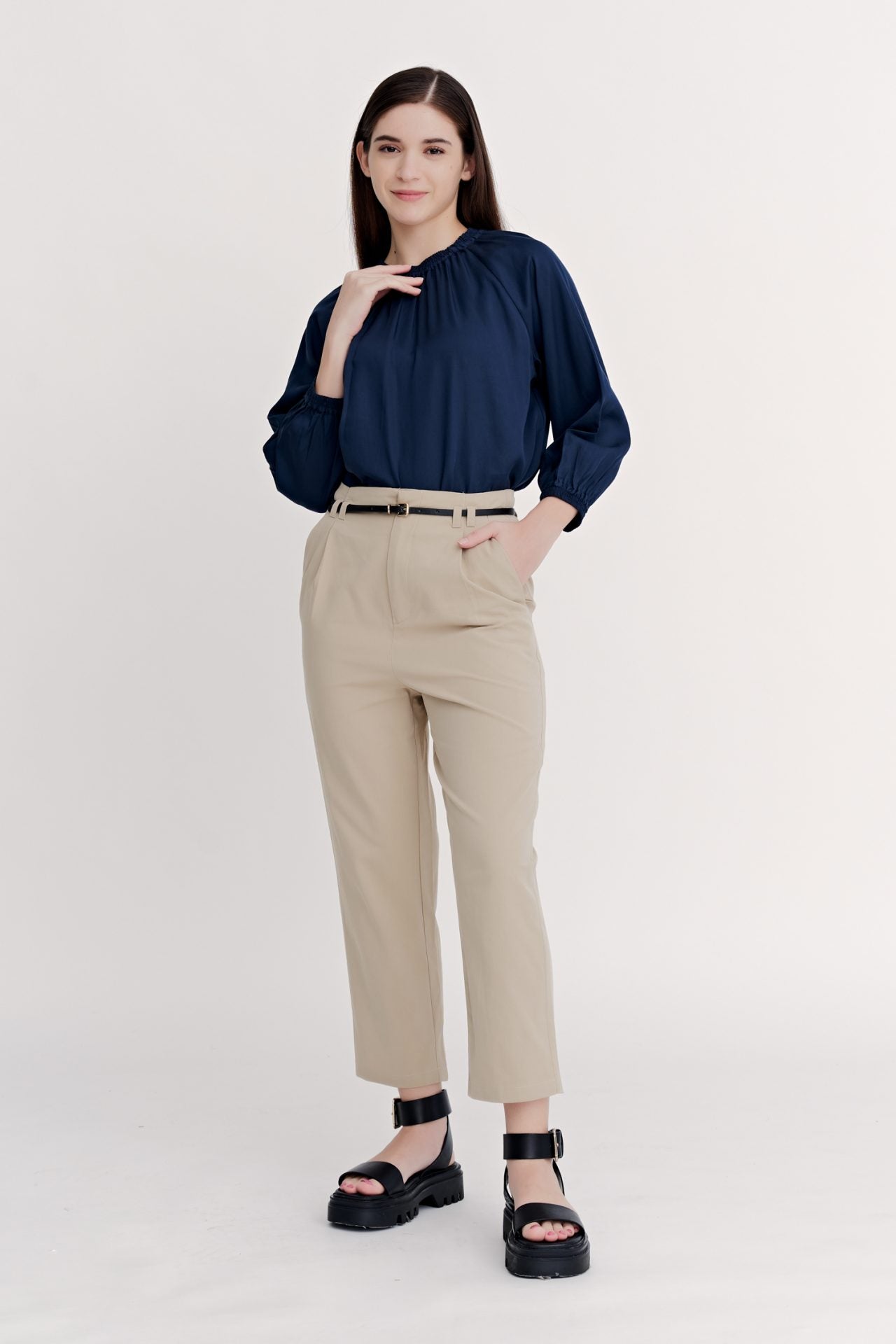 Rayon Slim Trousers