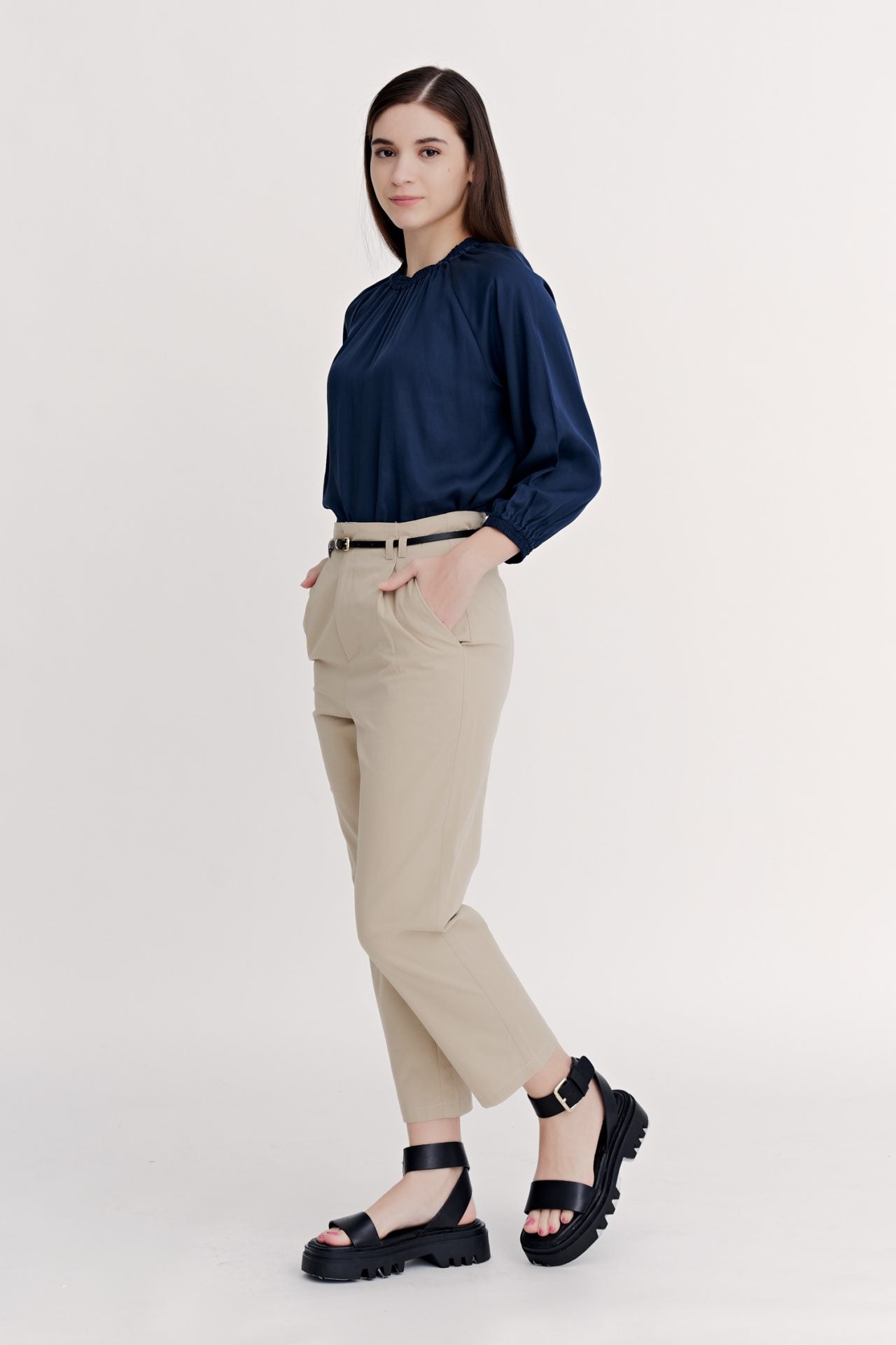 Rayon Slim Trousers