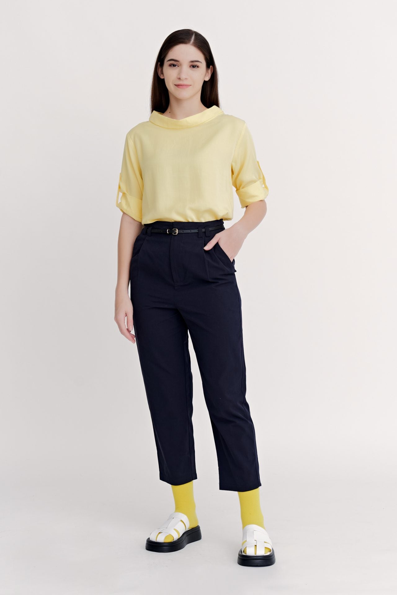 Rayon Slim Trousers