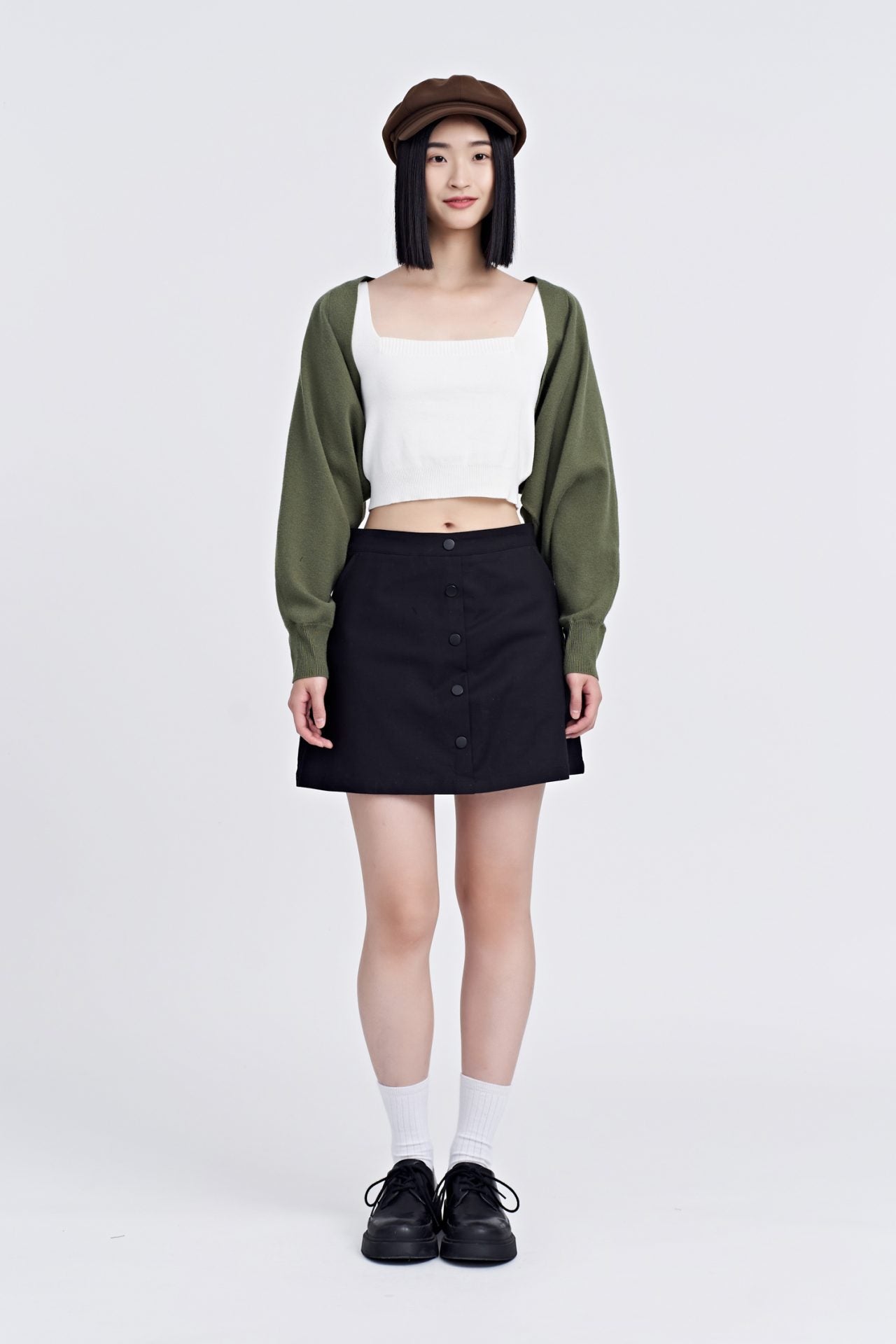 Buttoned Skort