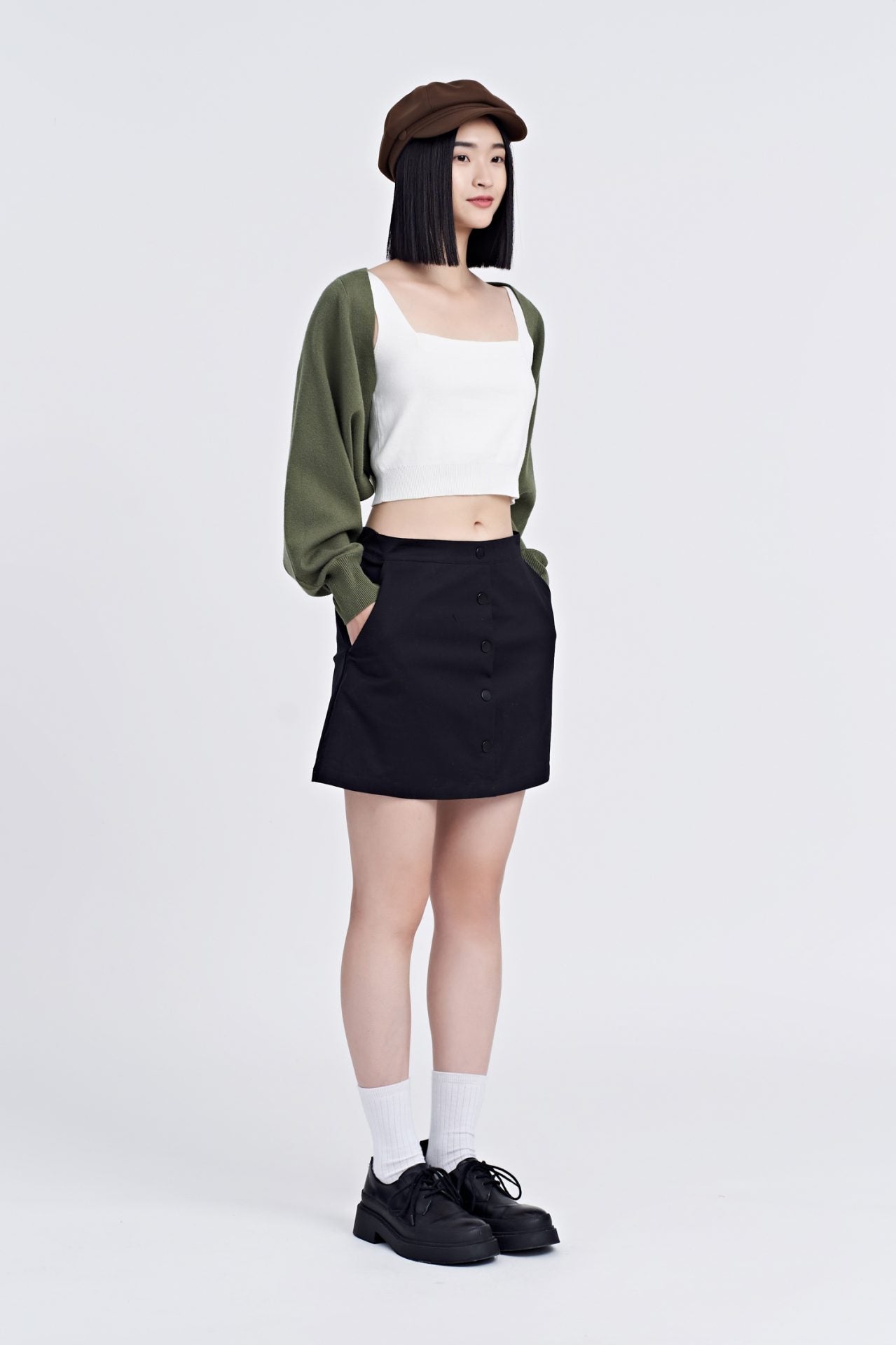 Buttoned Skort